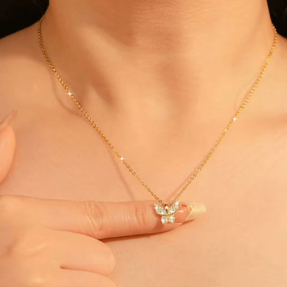 Butterfly pendant necklace