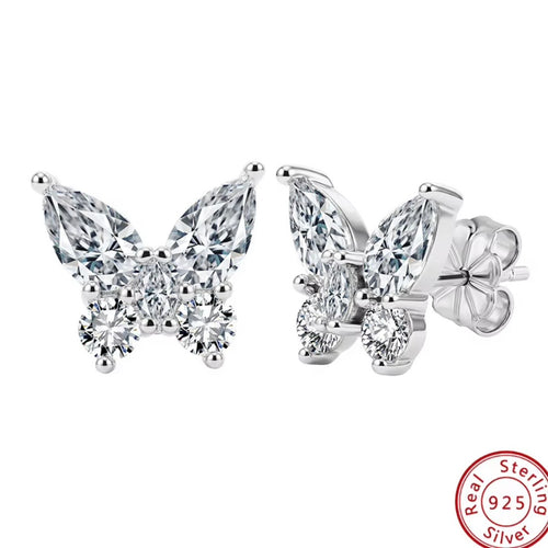 Butterfly stud earrings
