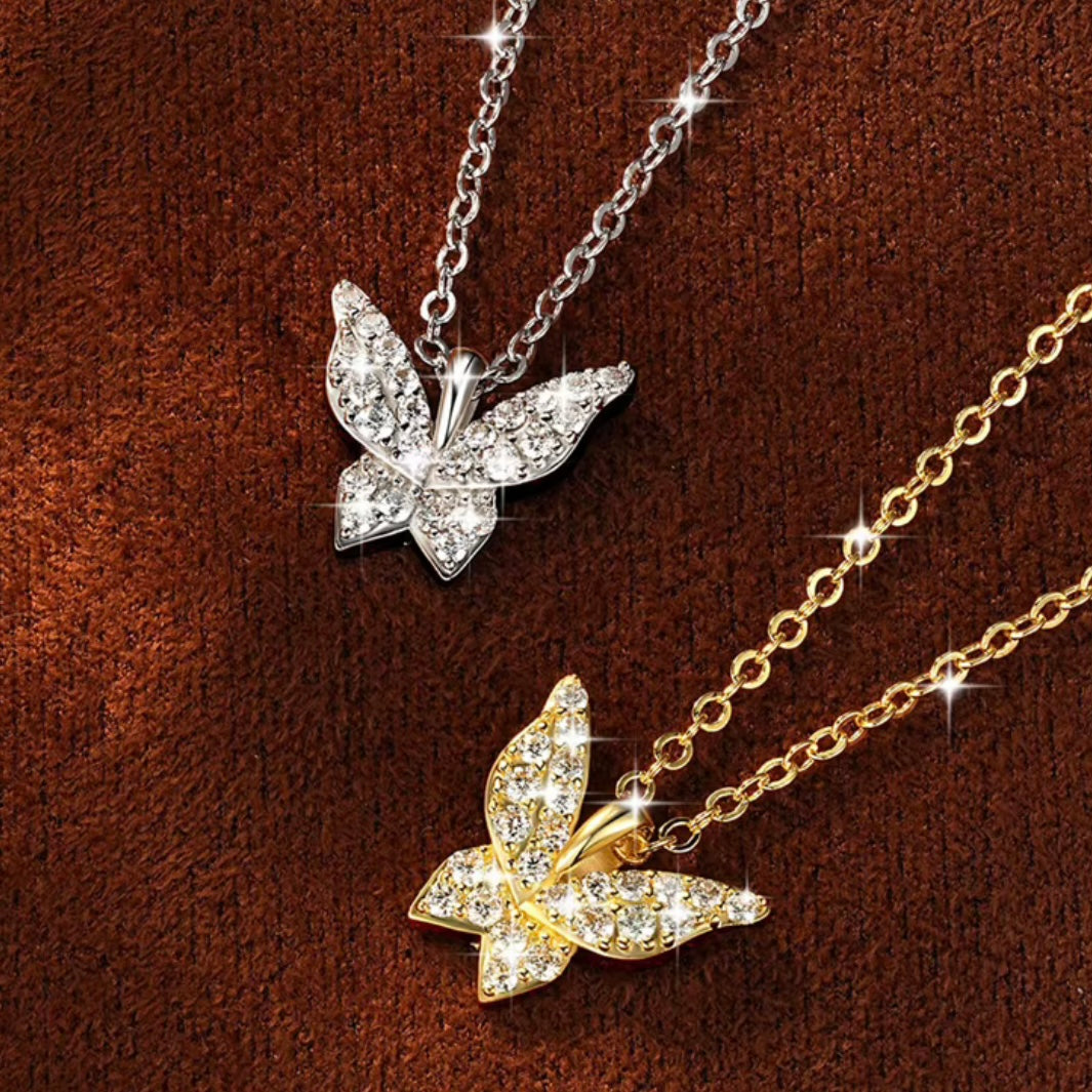 Butterfly pendant necklace