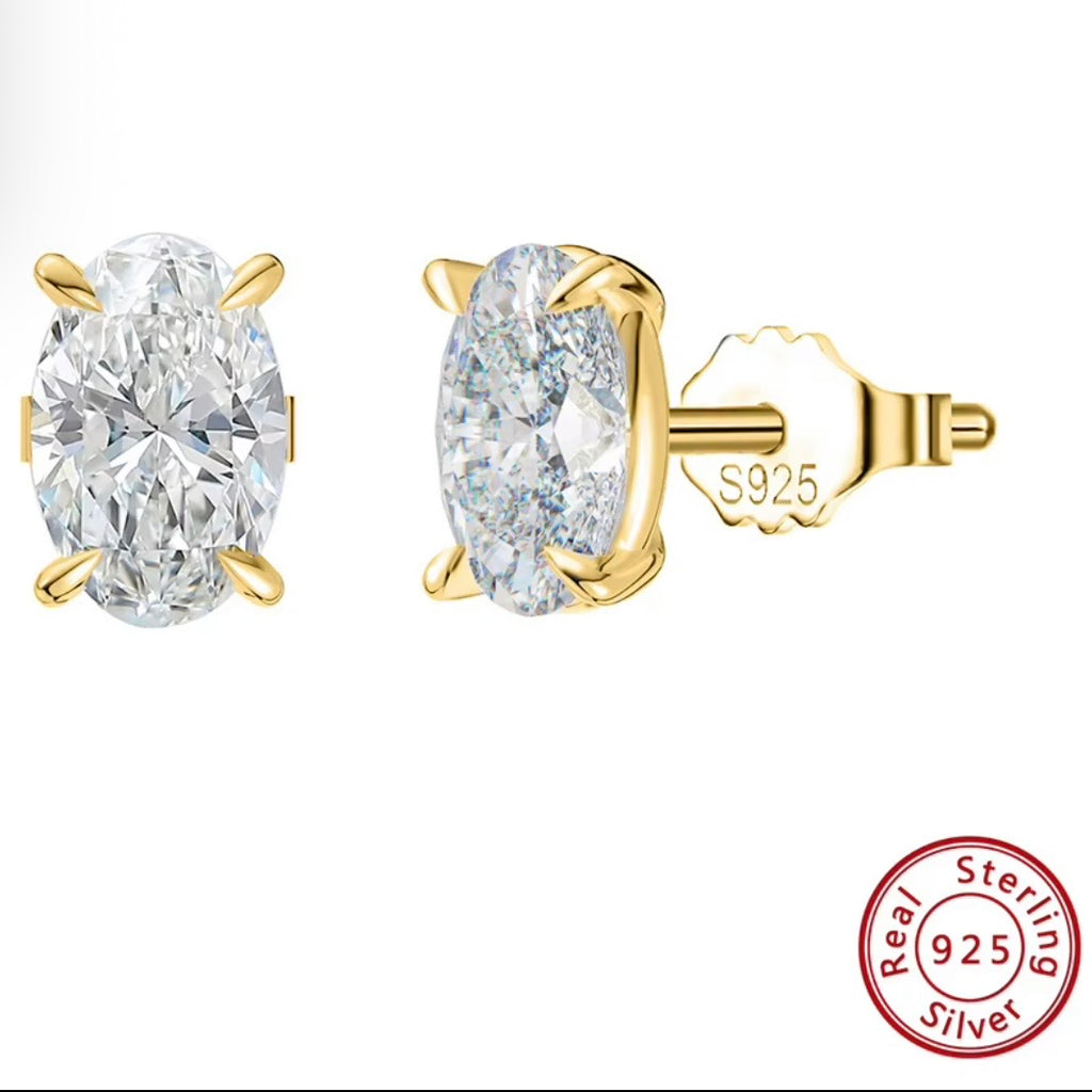 Oval shaped earrings