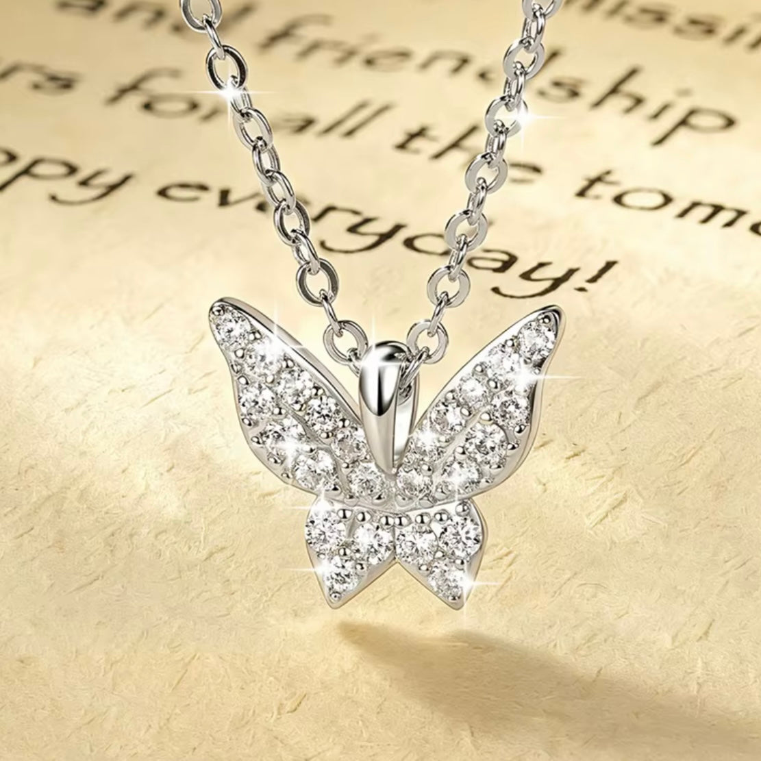 Butterfly pendant necklace