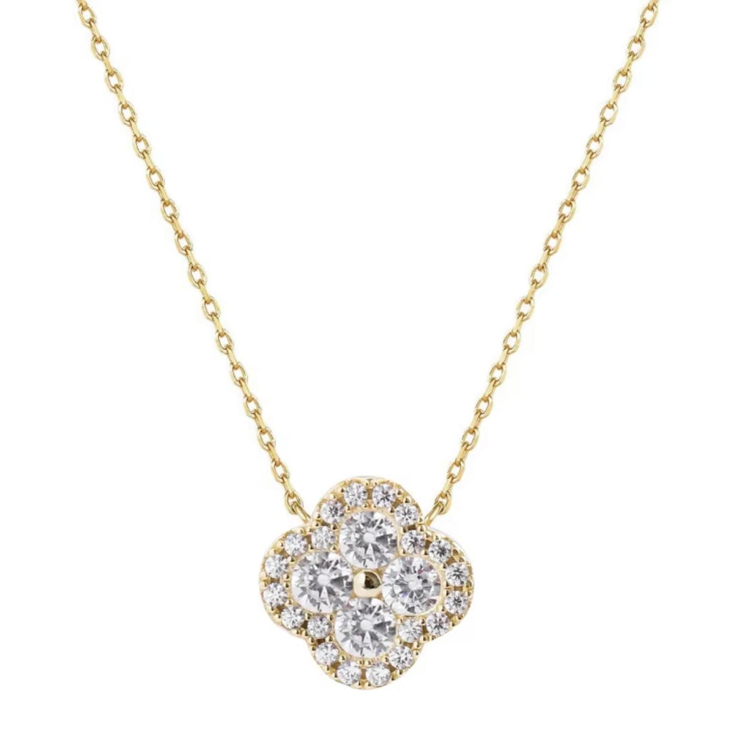 Diamond clover necklace