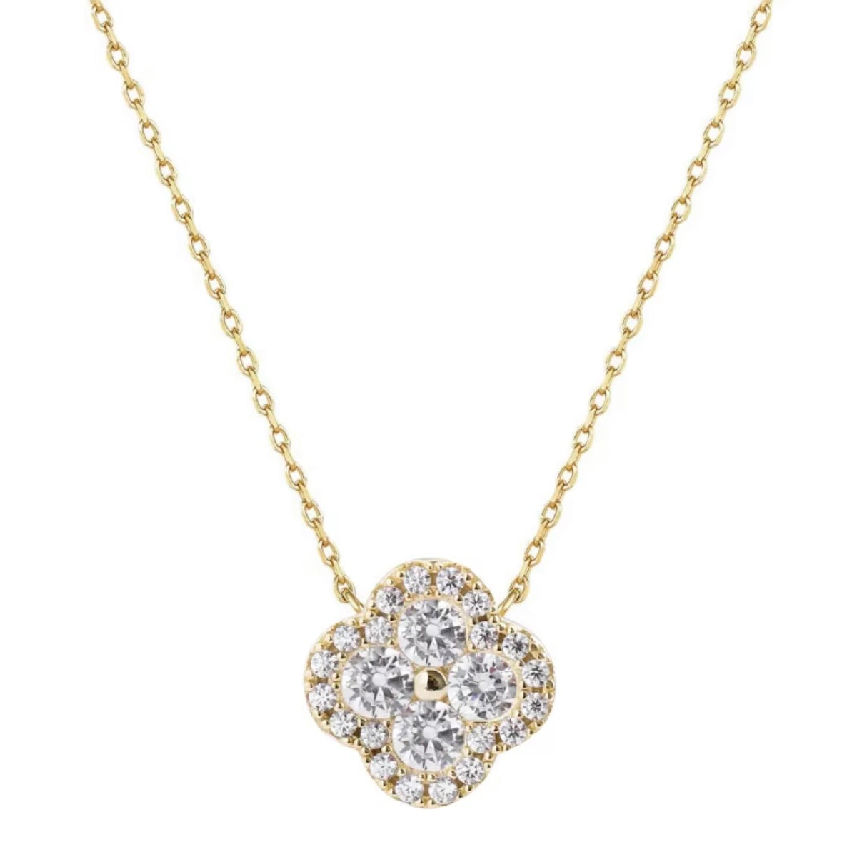 Diamond clover necklace