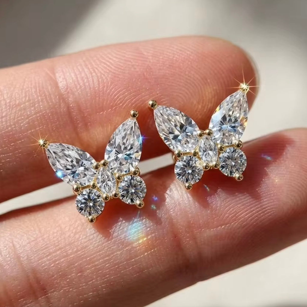 Butterfly stud earrings