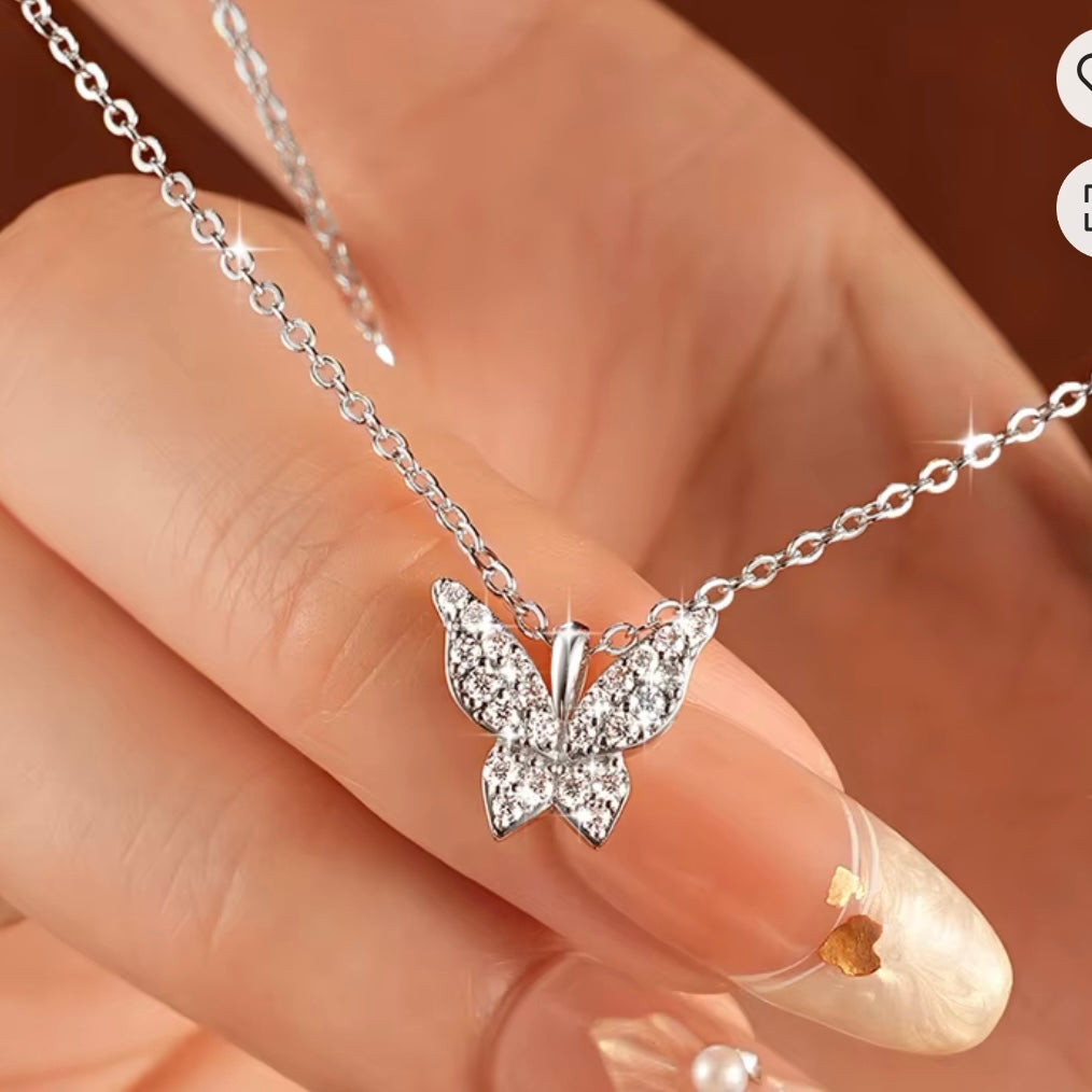 Butterfly pendant necklace