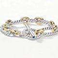 David yurman inspired Chain Link Two-Tone Bracelet